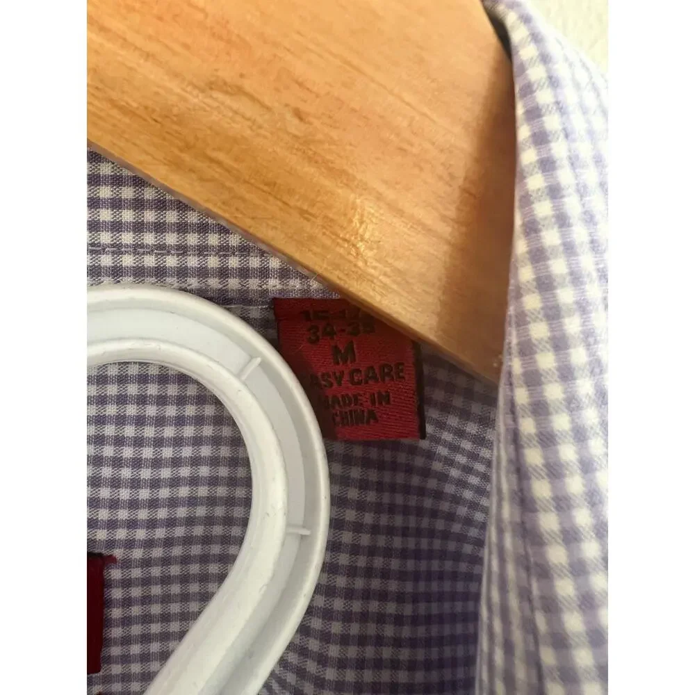 Alfani fitted performance men’s casual button-down dress shirt purple 15.5 34 35